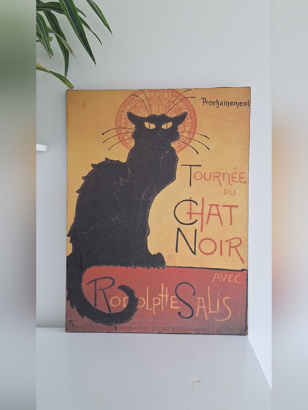 Large printed canvas "Tournée du Chat Noir"
